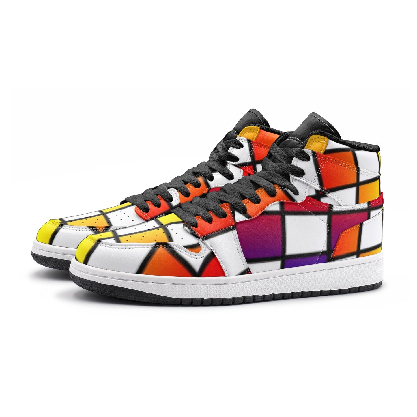 VIPER HIP HOP SHOES High Top Style 55TO 02 Multi Cubes Sneakers