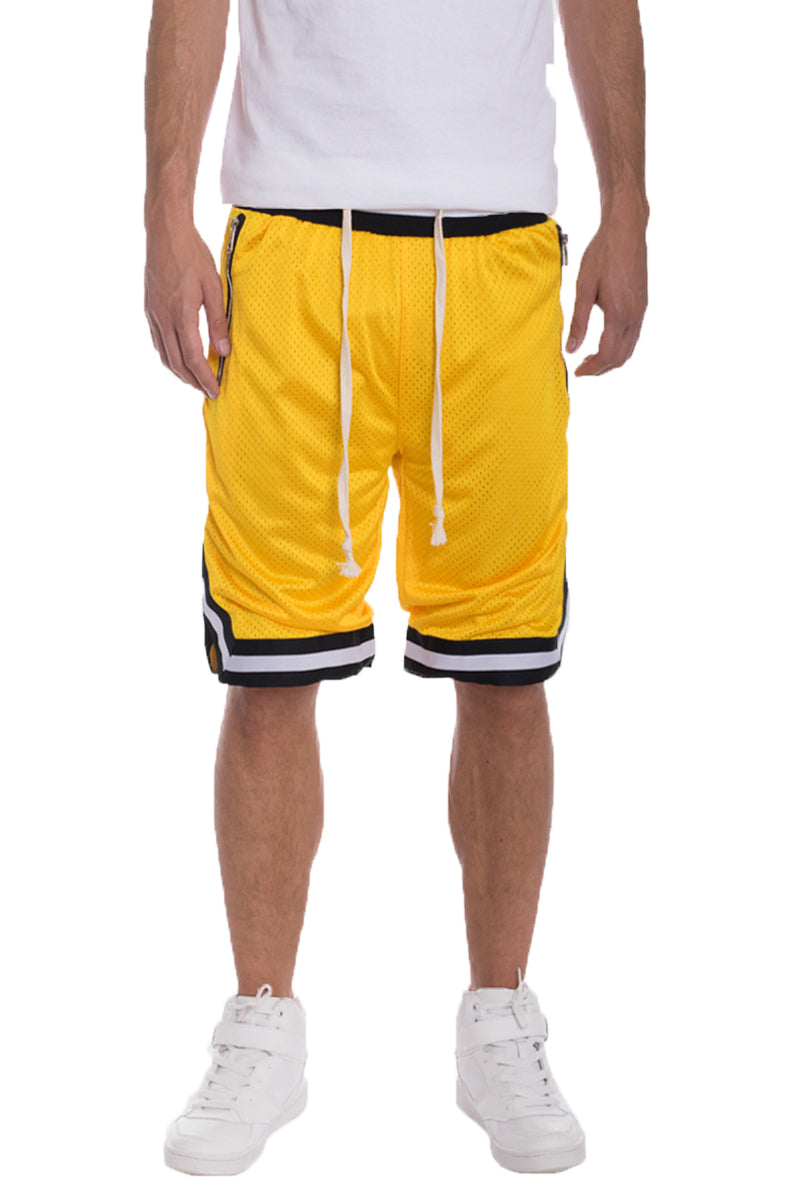 Solid Mesh Basketball Active Shorts