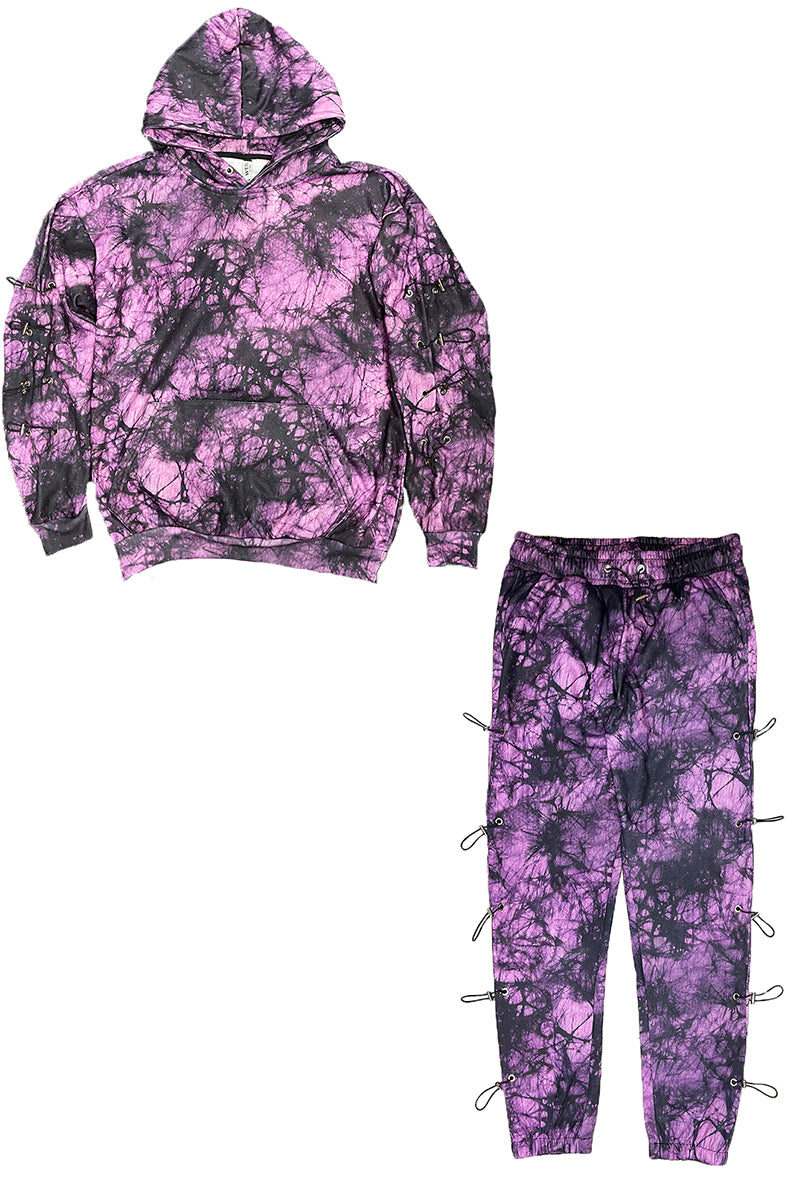 Side Toggle Tye Dye Sweat Set