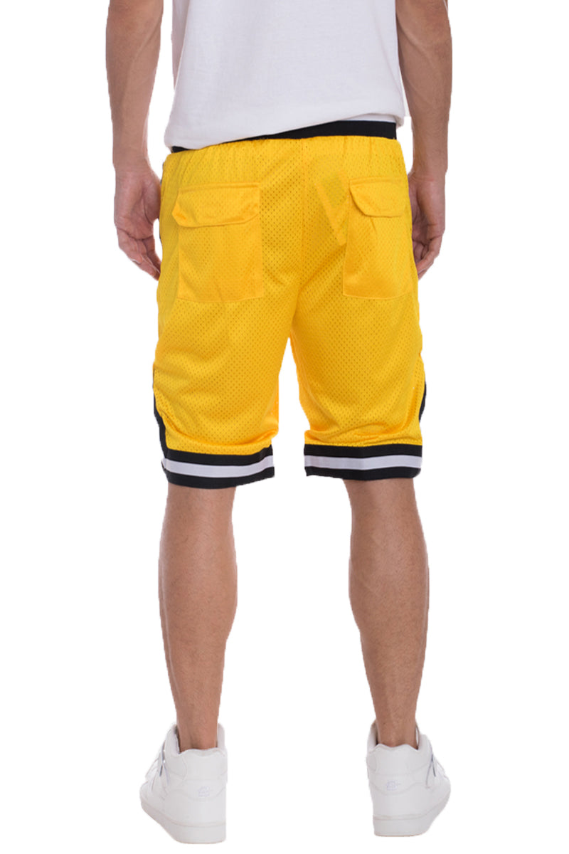 Solid Mesh Basketball Active Shorts