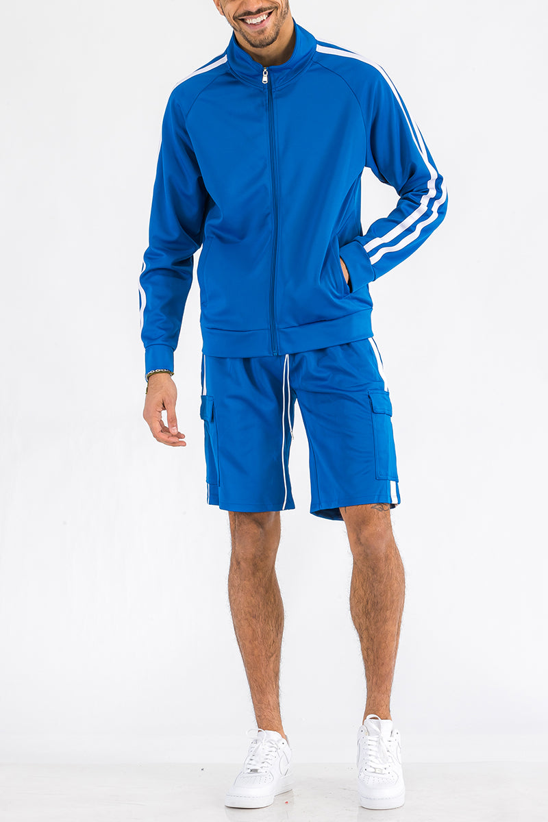 Two Stripe Cargo Short Set