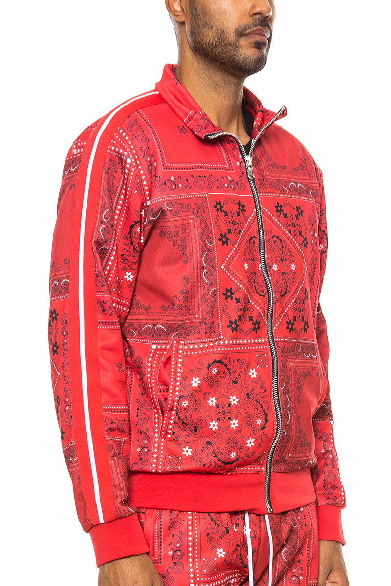 Paisley All Over Print Track Jacket