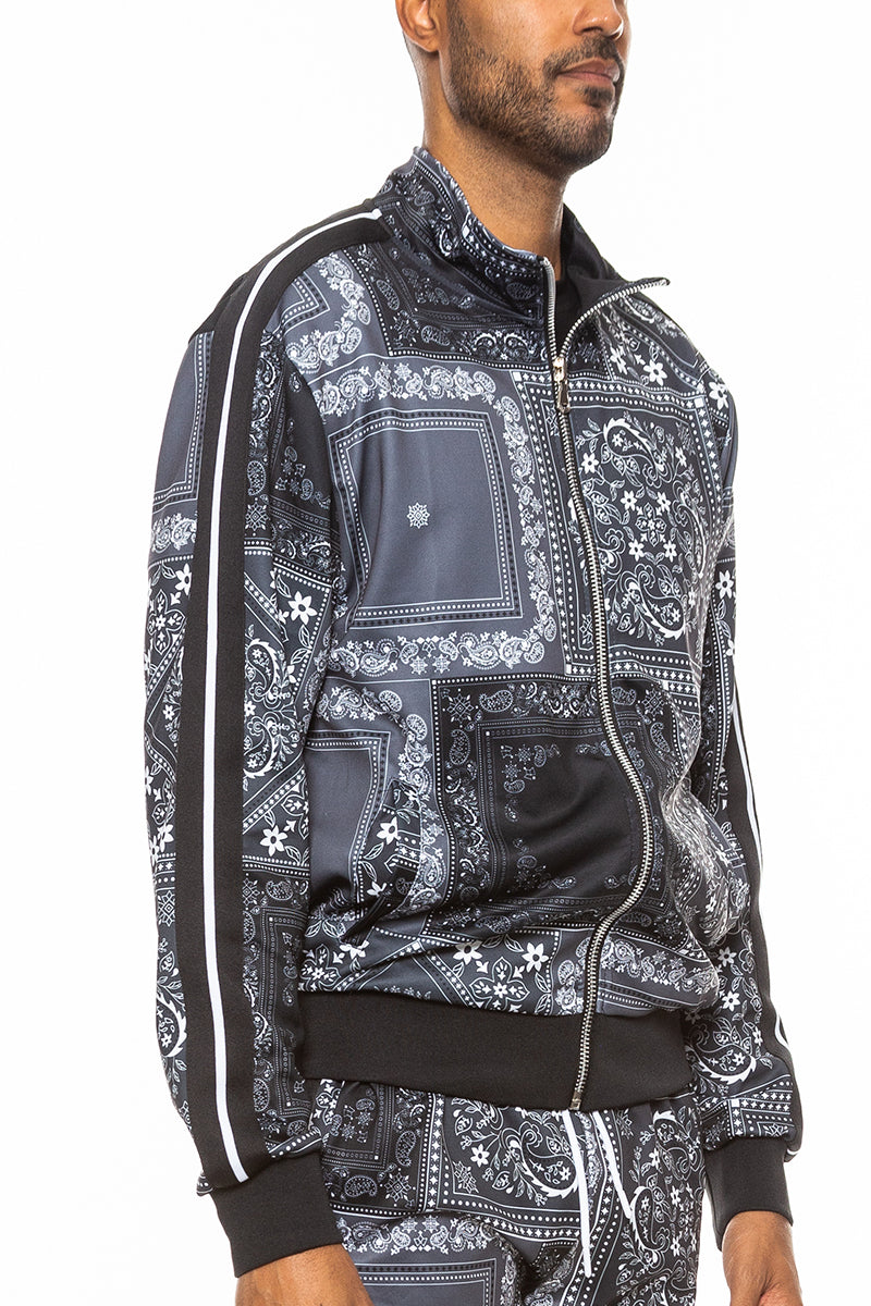 Paisley All Over Print Track Jacket