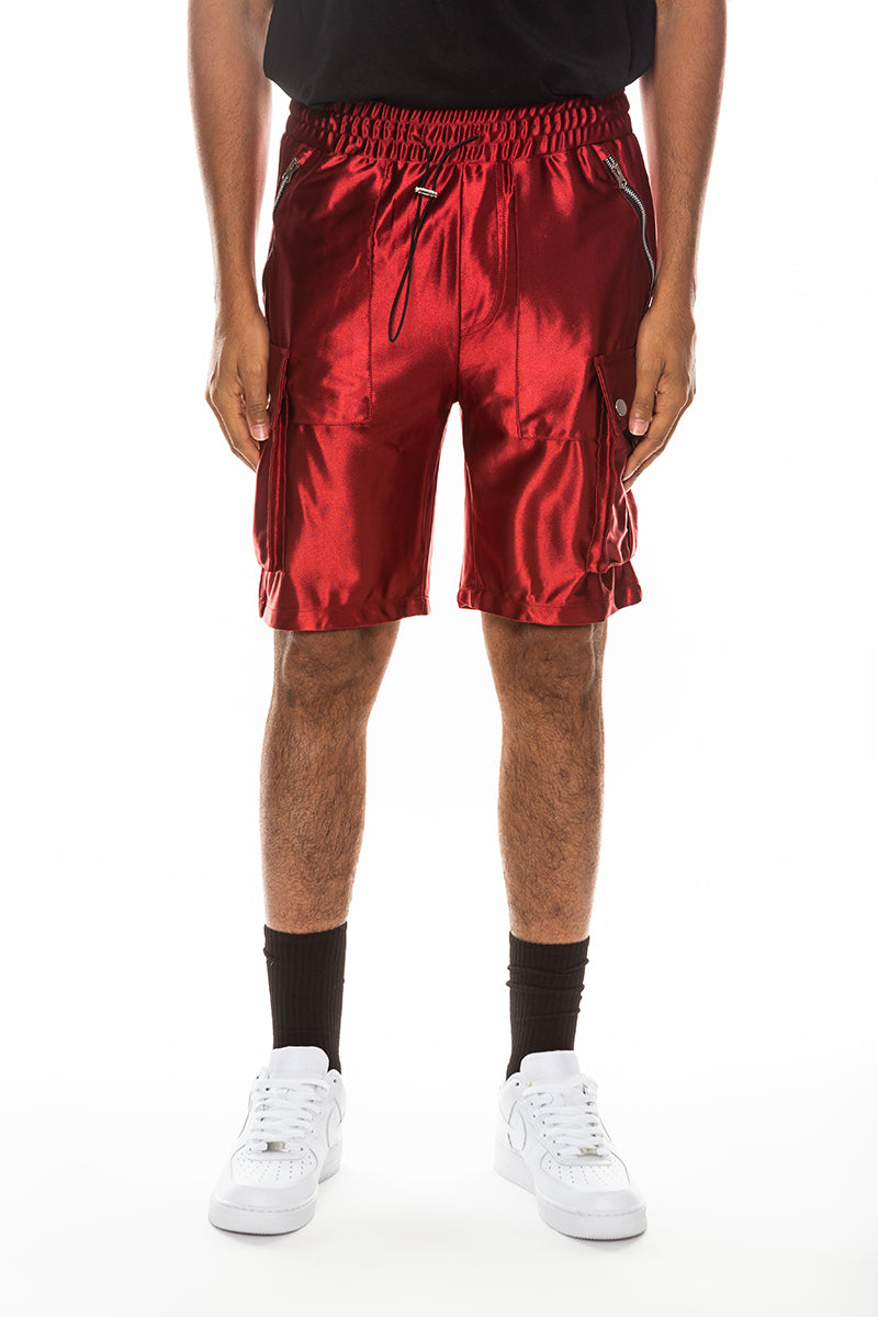 Satin Cargo Shorts