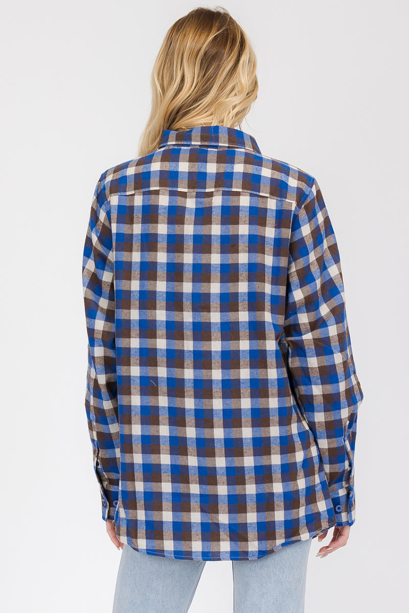 Oversize Boyfriend Plaid Checkered Flannel