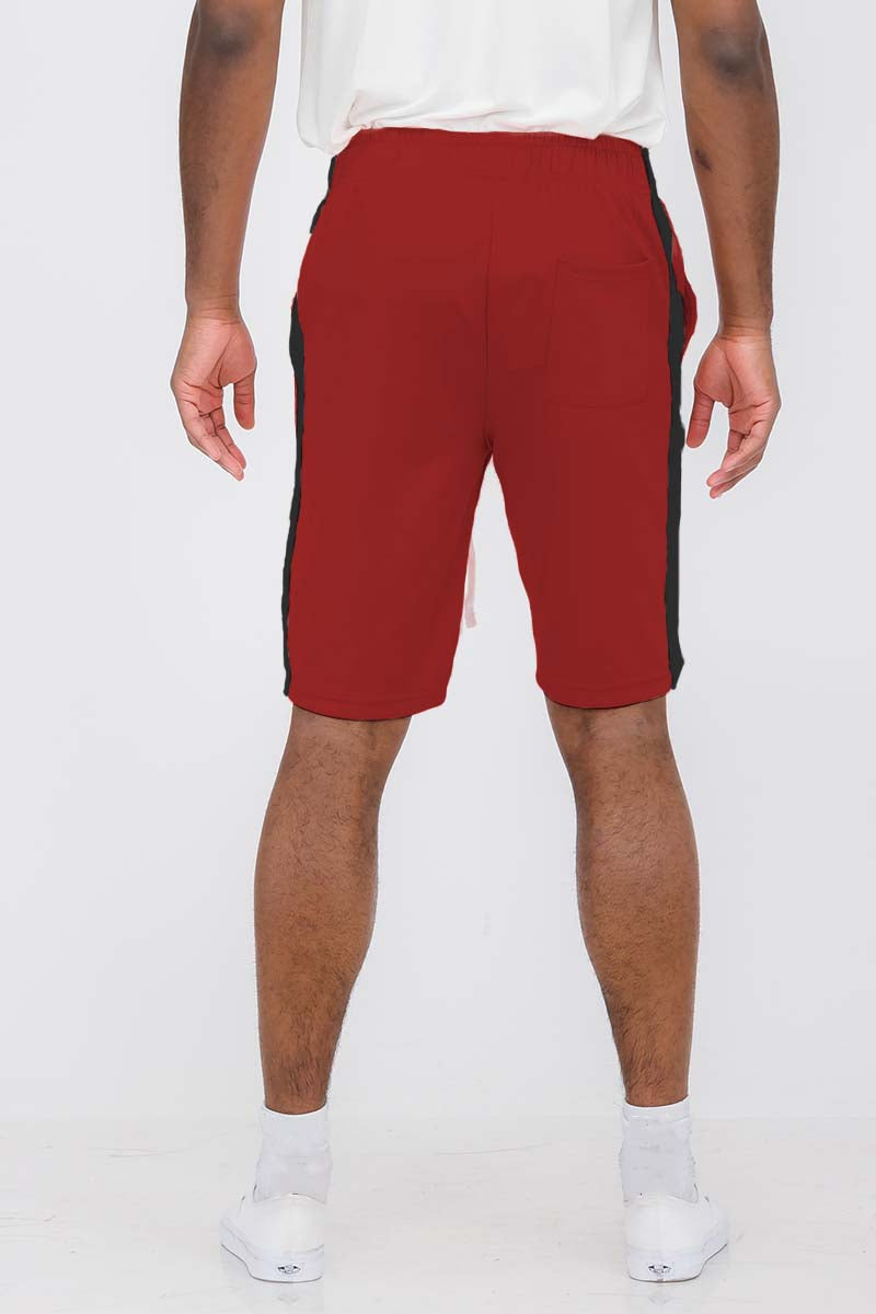 Red Black Baseball Jersey Short Set