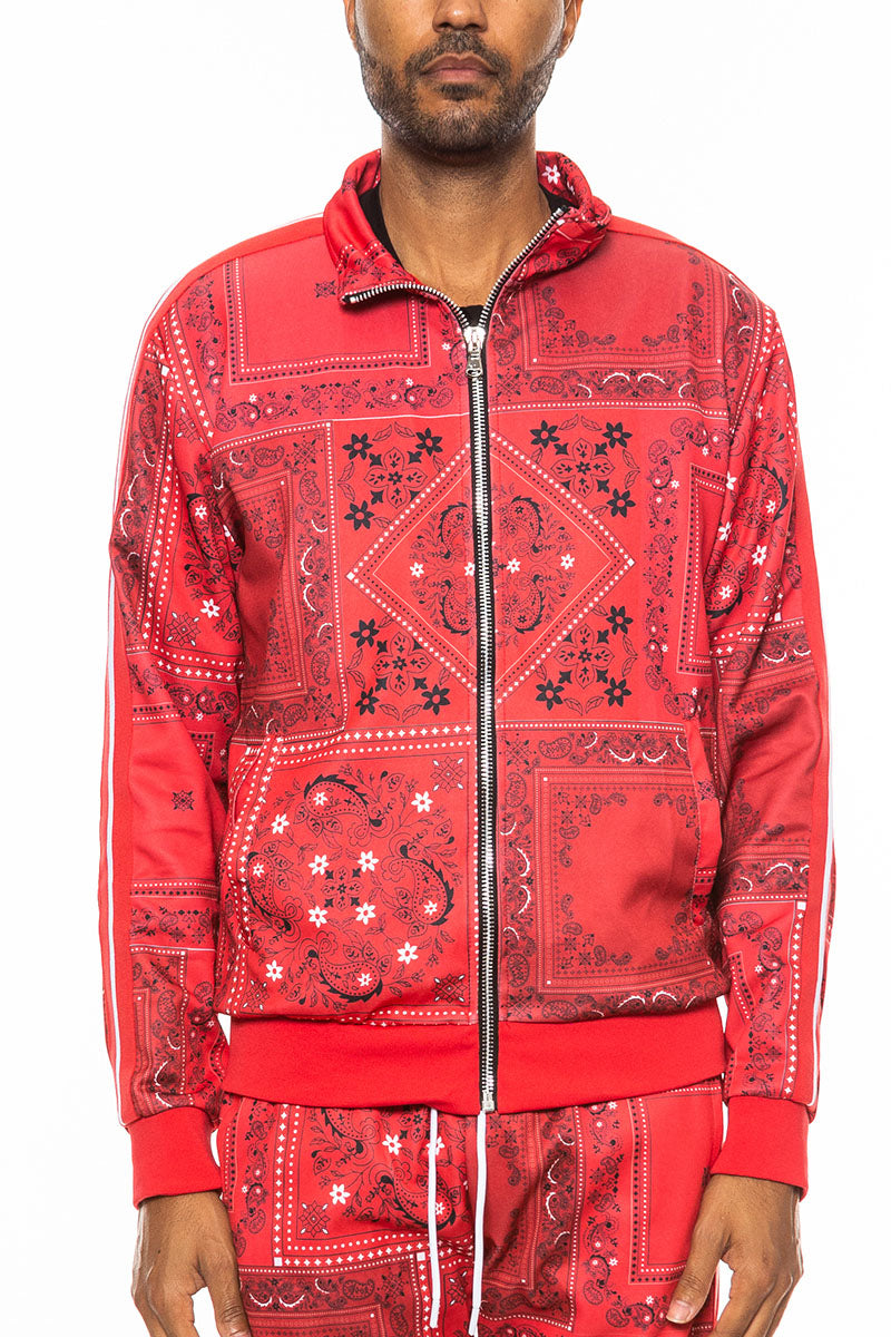 Paisley All Over Print Track Jacket