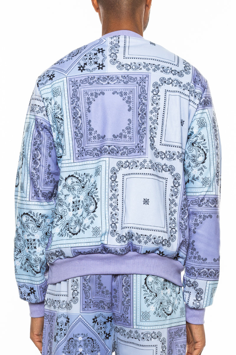 Paisley All Over Print Crewneck Sweatshirt