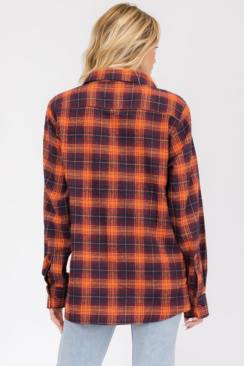 Oversize Boyfriend Plaid Checkered Flannel