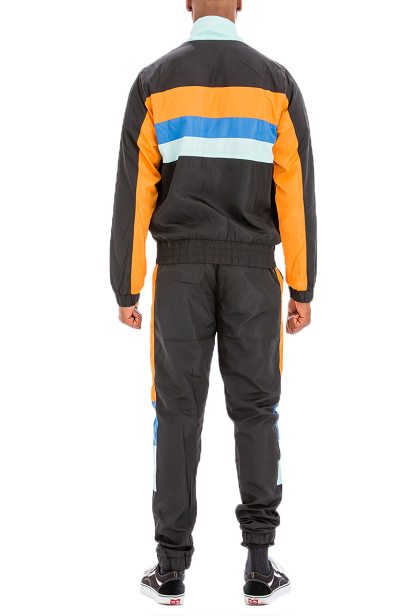 Original Throwback Colorblock Windbreaker Track Suit Jogger