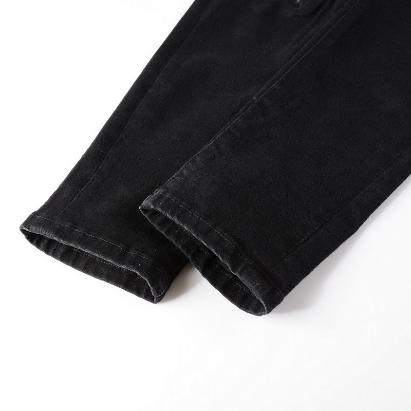 Men's Stretchy Slim Fit Hole Patch Jeans