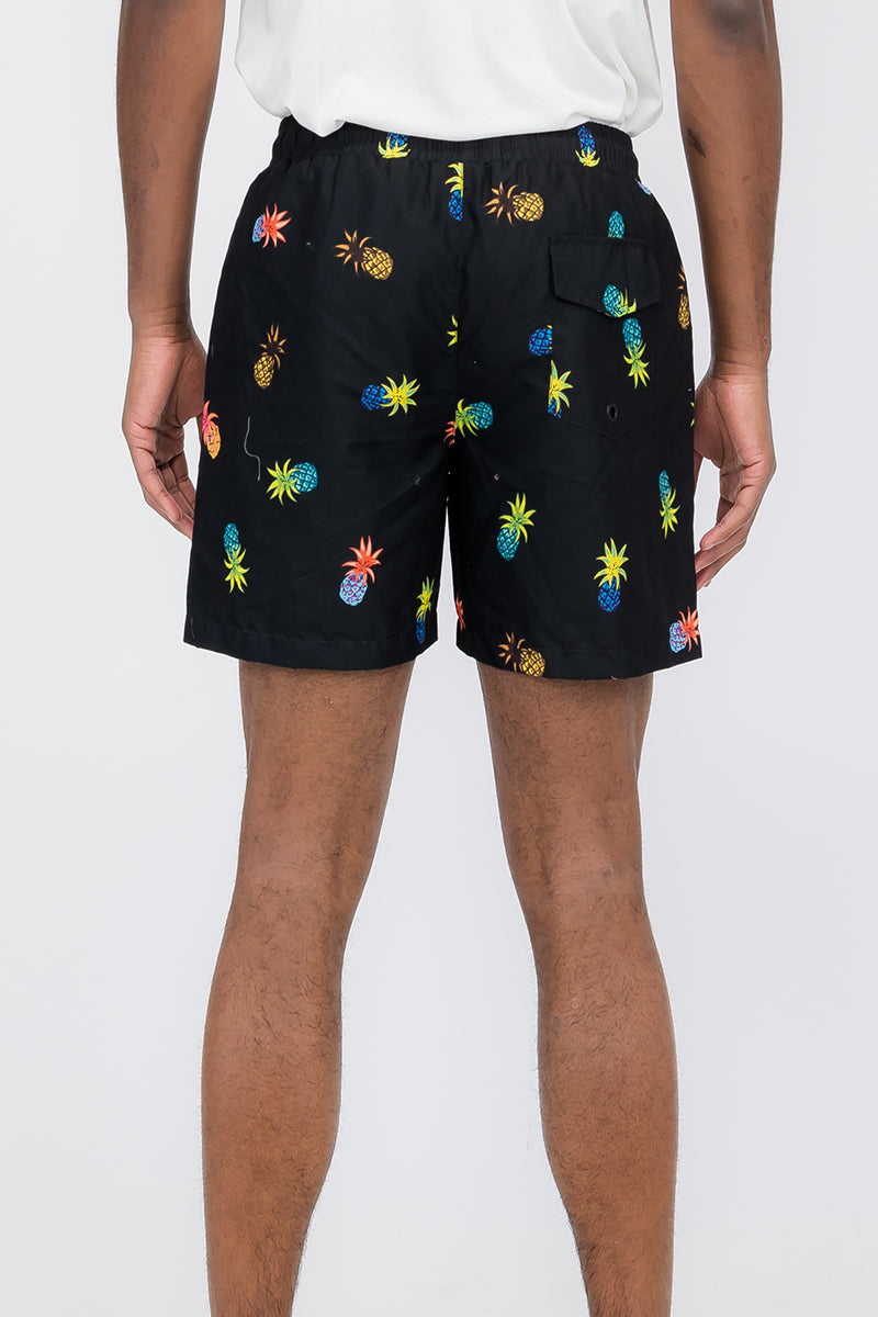 Pineapple Print Swim Shorts