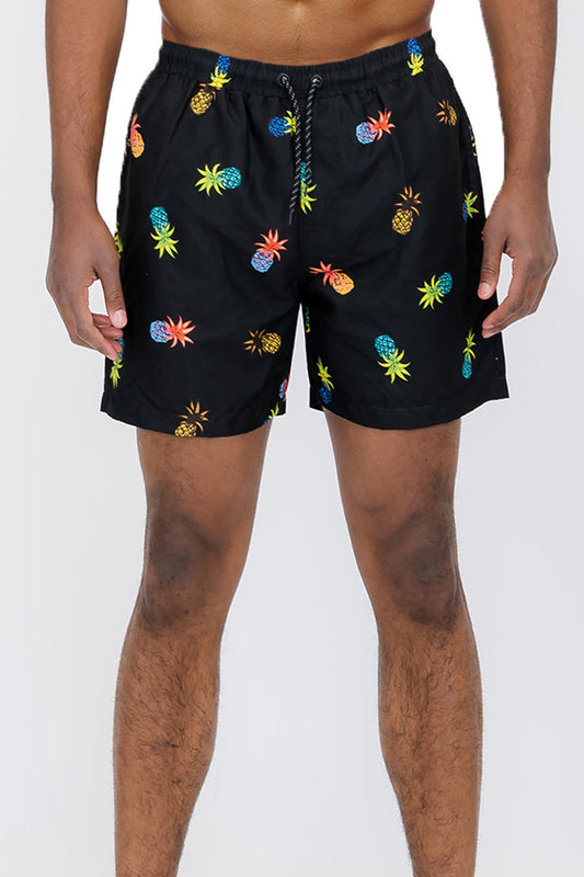 Pineapple Print Swim Shorts