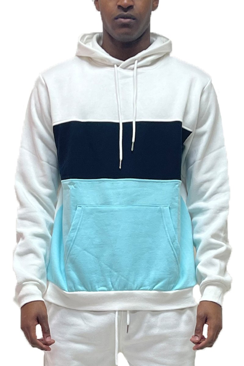 COLOR BLOCK PULLOVER HOODIE